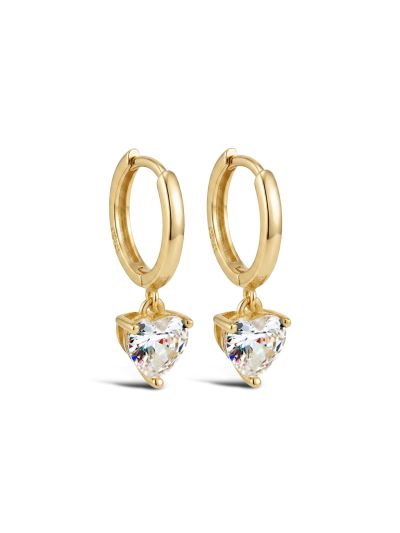 Hinged Hoops Viena Heart Zirconia