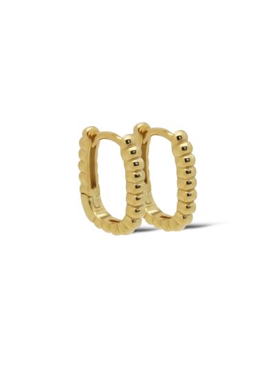 Hinged Hoops Dots DIVAH 14MM