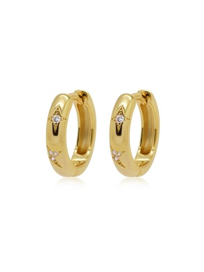 Hinged Hoops Zirconia Morningstar VANYA 14MM