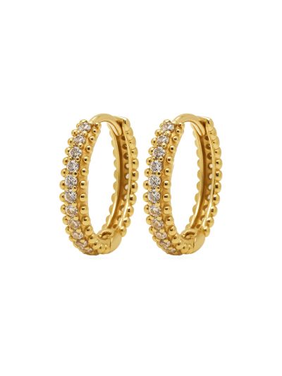 Hinged Hoops IVY Dotty Zirconia 15MM