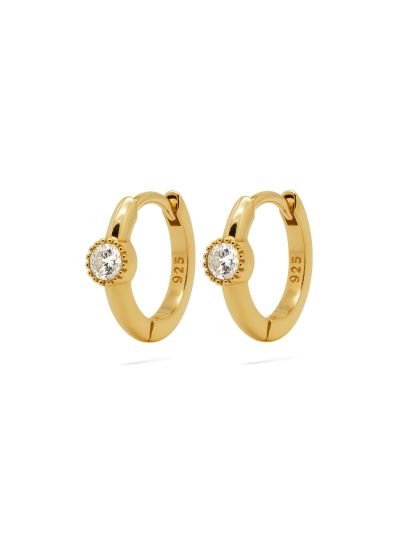 Hinged Hoops FARA Dotty Zirconia 10MM