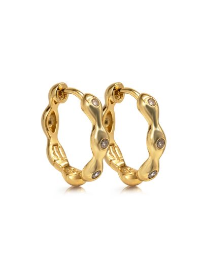 Hinged Hoops Zirconia Saphira 15MM